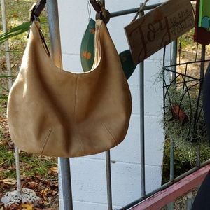 Lauren RL tan suede hobo bag